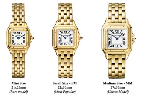 cartier panthere watch women|cartier panther size chart.